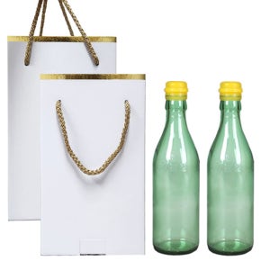 HHmall 선물박스 고급 골드(금박) 참기름형 2구(금박유리병상자 2P 350) 한박스
