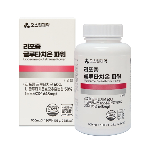 <b>오스틴제약</b> 리포좀 글루타치온 파워 600mg 180정, 1개