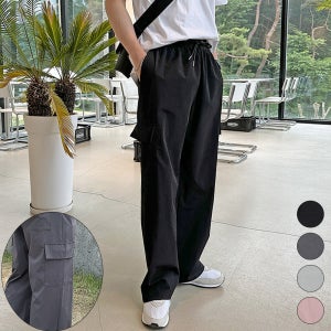 남여공용 와이드핏 카고바지 여름용 냉장고팬츠