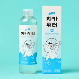 3651 치카워터 덴탈워터 마시는 고양이 치약 구강청결제 가글 칫솔 250ml, 1개