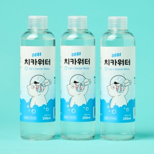 3651 치카워터 덴탈워터 마시는 고양이 치약 구강청결제 가글 칫솔 250ml, 3개