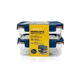 락앤락 비스프리 모듈러Plus 910ml 2EA LBF404RS2 반찬통 도시락통 밀폐용기