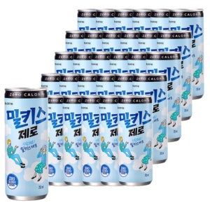 밀키스 제로 탄산음료 250ml 간식 식사대용 사무실음료 30캔