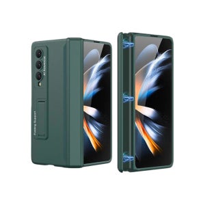360도 전면 풀커버 힌지 보호 스탠드 다크그린, 갤럭시Z 폴드4