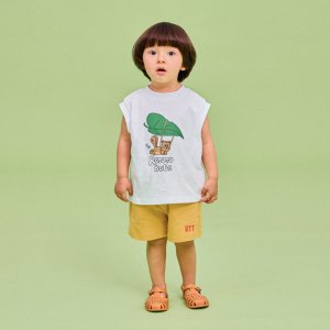 트로피컬립나시셋업 아기상하복 유아나시티 여름 골지 쿨소재 시원한 민소매 SR0205