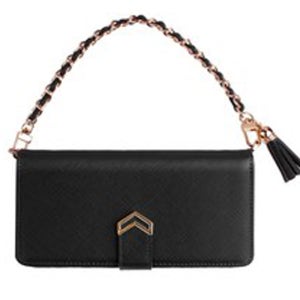 11포켓 지퍼 가죽 지갑 케이스 브이탑 블랙, 갤럭시A21-A21S 공용