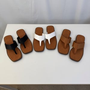 남자 쪼리 가죽 슬리퍼 수제 천연가죽 남성 조리슬리퍼