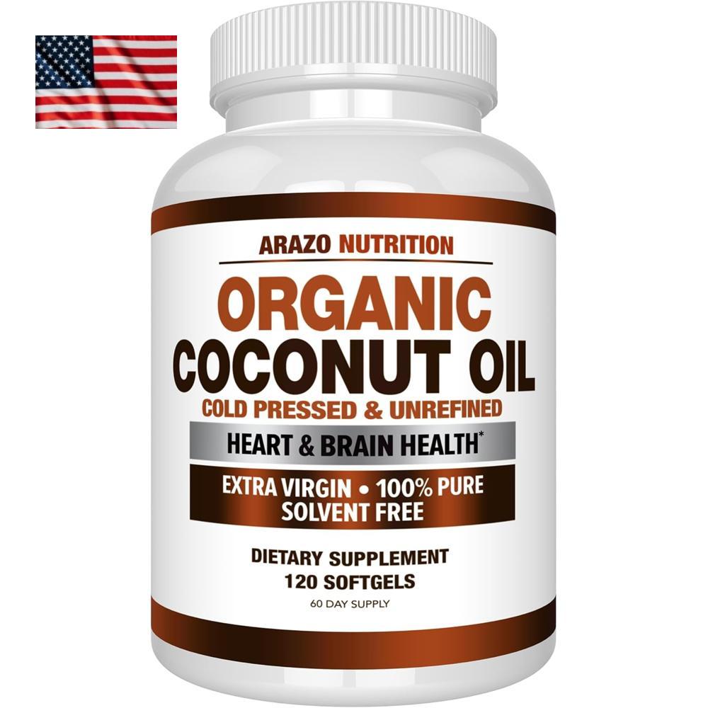 Arazo Nutrition 2000MG <b>아라조 뉴트리션</b> 코코넛 MCT 오일 120캡슐