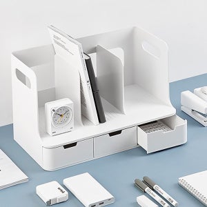 데스크테리어 데스크셋업 오거나이저 책상꾸미기 정리함 올리오 책꽂이 3단