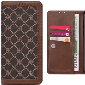 5포켓 플립 가죽 지갑 케이스 바이런팝 플라워, 갤럭시S22 울트라