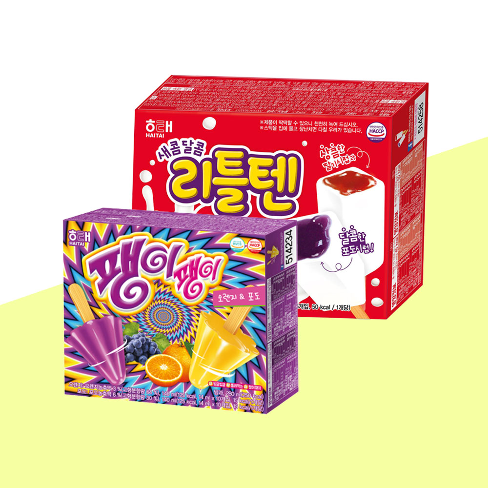 막대 바 아이스크림 해태 팽이 리틀텐