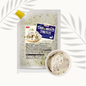 로젠치즈 대파베이컨크림치즈 1kg(알싸한대파 짭조름한베이컨)