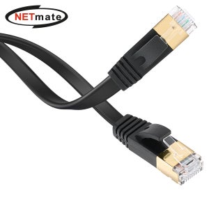 강원전자 넷메이트 CAT 7 STP 다이렉트 FLAT 플랫 랜케이블 7m, 1개