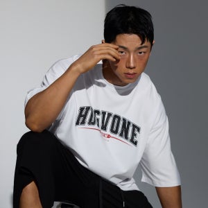 팀로고 오버핏 숏슬리브 [화이트]