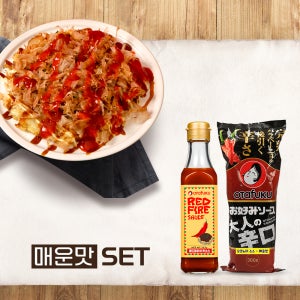 오타후쿠 매운맛 SET 스리라차 불닭 피자 디핑 오코노미야끼 볶음밥 볶음우동 돈까스