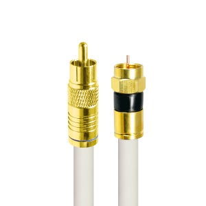 국산 골드 RCA TO RF 화이트 5C 동축 케이블 50M