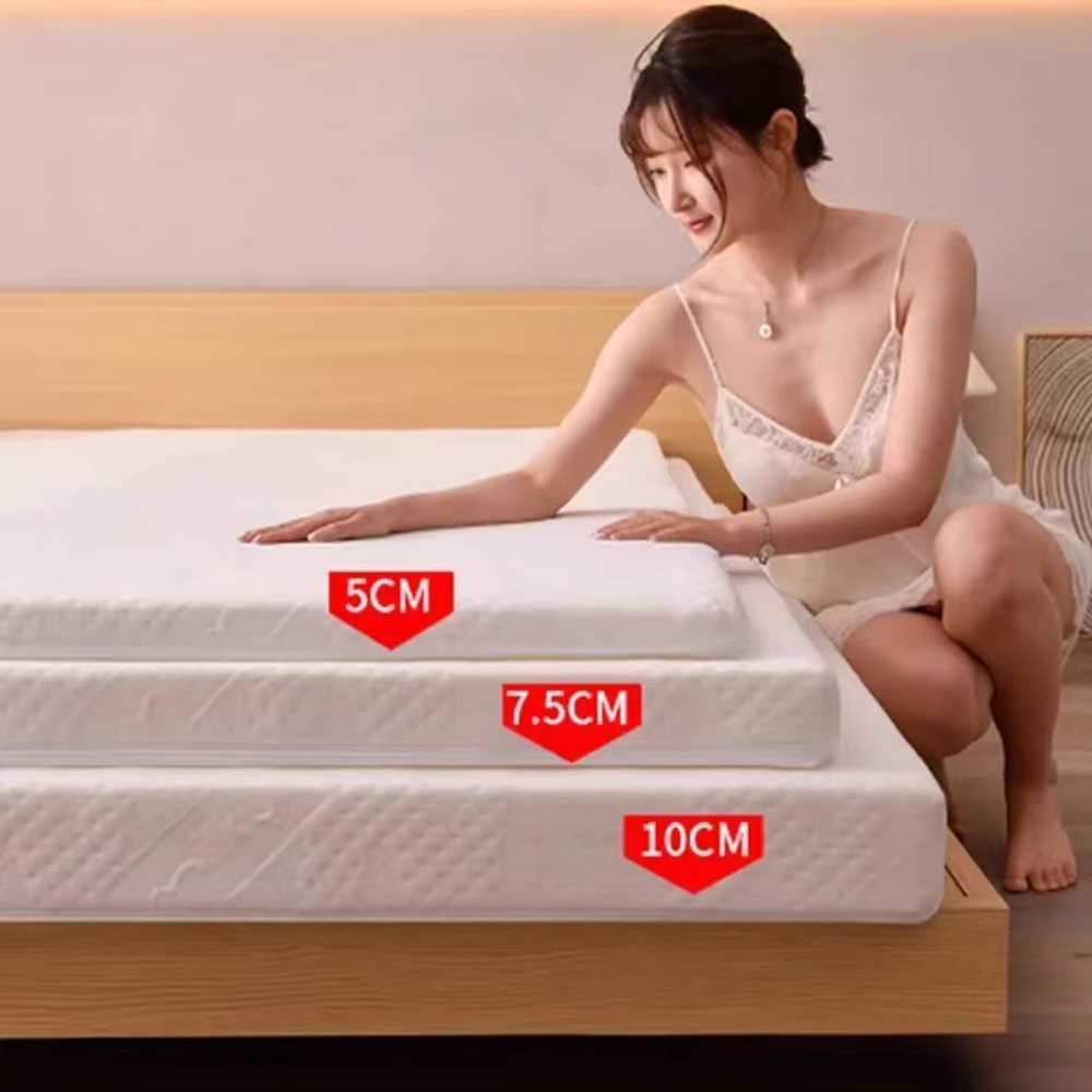minjisstore 퀵슬립토퍼 V3메모리폼 두꺼운 자취방 하얀색---5cm(메모리) 0.9x1.9