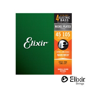 엘릭서 4현 베이스기타줄 14087 Elixir Extra Long Scale 라이트 미디엄 나노웹 045-105