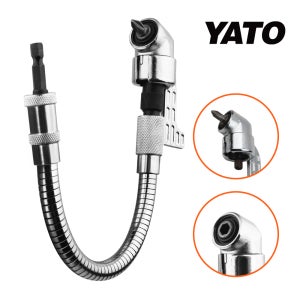 야토 코너 앵글 드라이버 320mm 플렉스블 꺽이는 회전 비트 연결대 홀더 드릴어댑터