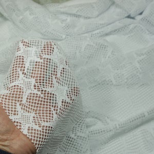 원단대장 폴리스판 화이트 그물짜임 별무늬 자가드 솔브론 비치는천 여름 자체제작 의류 원단