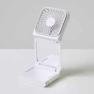 아임몰 휴대용 미니 손선풍기 목걸이 목에거는 선풍기 거울 보조배터리