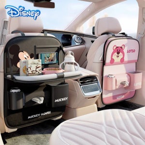 디즈니 미키마우스 자동차 뒷좌석 수납 포켓 테이블 킥매트 차량 트레이 자동차 실내 꾸미기