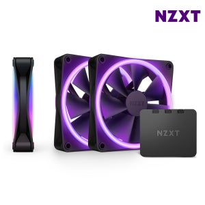 NZXT F120 RGB DUO 블랙 3팩 + 컨트롤러 시스템팬 쿨링팬 120mm