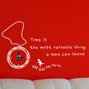 장덕수시트지 ps082-시간이란 그래픽시계_중형_그래픽시계