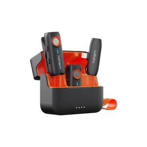 호헴 hohem MIC-01 라이트닝 무선 마이크 2TX + 1RX 2채널 충전케이스 윈드쉴드 포함