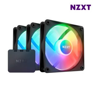 NZXT F120 RGB CORE 블랙 3PACK + 컨트롤러 시스템팬 쿨링팬