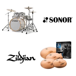 소노 AQ2 드럼 세트 , 질젼 S390 심벌 풀패키지 / SONOR , Zildjian