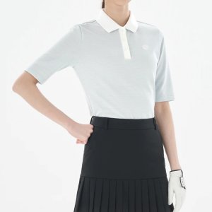 빈폴 골프 아울렛 여성 투톤 피케 카라 반팔 티셔츠 H-342A14A