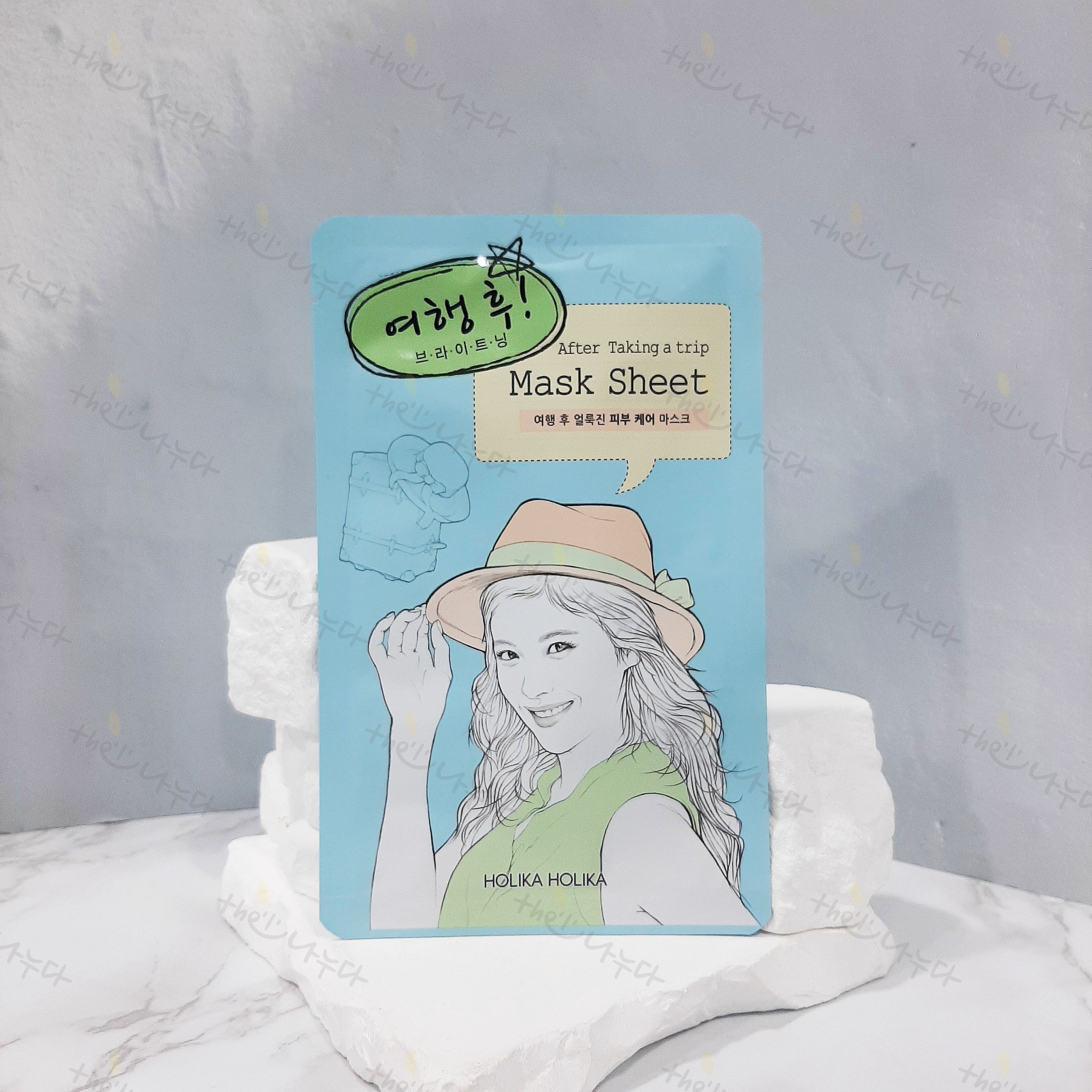 홀리카홀리카 애프터 마스크 시트 18ml 여행 후 브라이트닝 피곤한 피부케어 피부관리팩