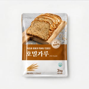 새롬푸드 100% 호밀가루 3kg, 1개