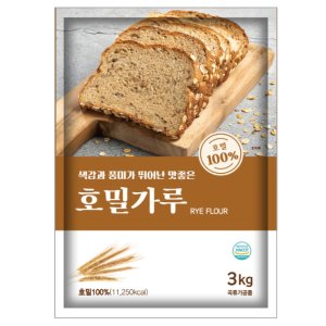 새롬푸드 100% 호밀가루 3kg, 1개