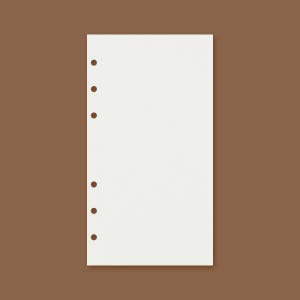 채움 6공 무지 A6 다이어리 속지 무선 180매 리필내지