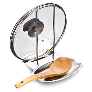 냄비뚜껑 국자 조리도구 거치대 받침 스텐 정리대 홀더