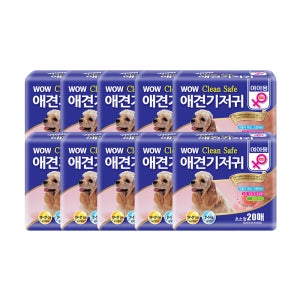 와우 크린세이프 암컷 애견기저귀 초소형, 20매입, 10개