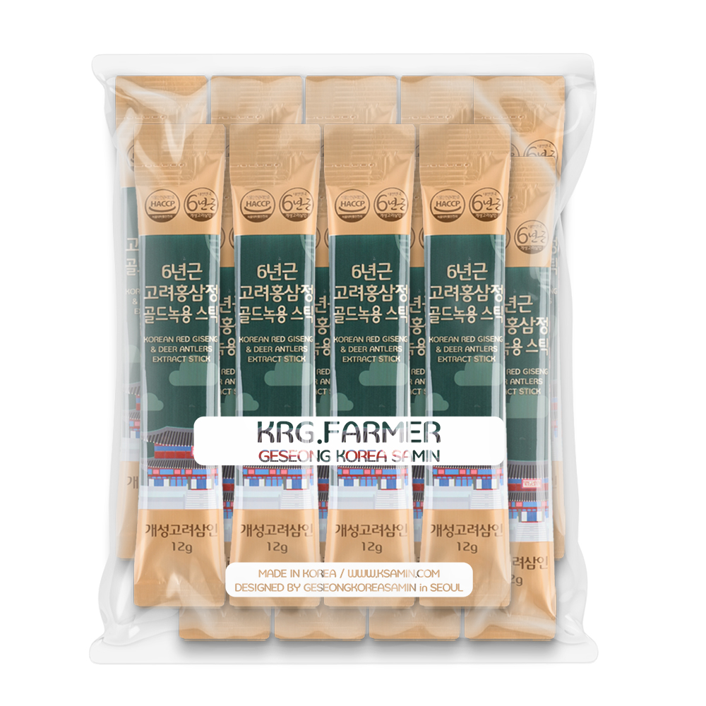 30포 벌크팩 개성<b>고려</b>삼인 6년근 <b>고려 홍삼정</b> 골드녹용 홍삼 스틱 15포, 2개