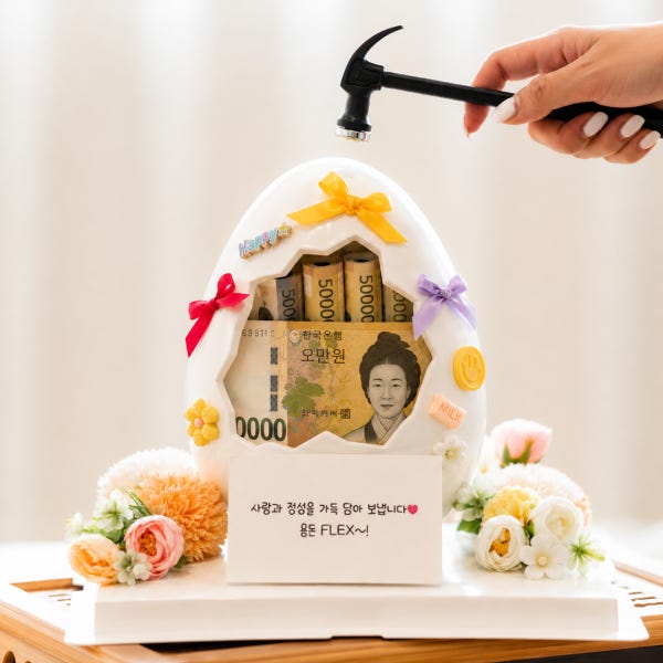 용돈박스 용돈이벤트 부모님 이벤트 선물 현금 어버이날 생신 에그박스 피치크림하우스 무지