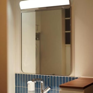 스테인리스 스틸 욕실 조명거울 LED 스마트 벽거울 50x80cm