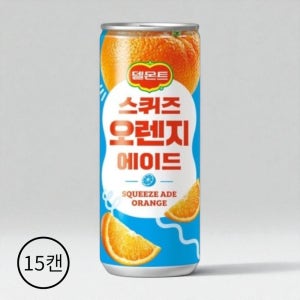 롯데 델몬트 스퀴즈 오렌지에이드 240ml 15캔 슬림캔 캔음료
