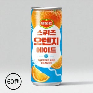 롯데 델몬트 스퀴즈 오렌지에이드 240ml 60캔 슬림캔 캔음료