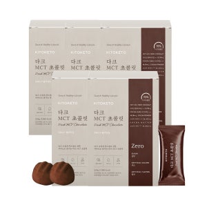 [키토케토] 다크MCT초콜릿 제로 무설탕 MCT오일 초콜렛 조이 나혼산 다크70%, 224g, 5개