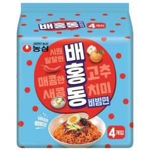 농심 배홍동 비빔면 137g 4개입 멀티팩 x8개(소비기한 26년 9월 1일 이후)