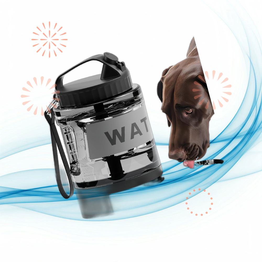 PETDOTT 펫도트 강아지 캠핑 의자 2.2L 물통 디스펜서, 필수품, 휴대용 여행용 물그릇, BPA 프리 RC