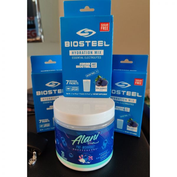 BioSteel 알라니 누 <b>운동 전</b> 브리즈베리 3 <b>바이오스틸</b> 하이드레이션 믹스 BCAA의 블루 라즈베리