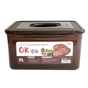 한진 OK 밀폐용기 9L 김치통 손잡이 국내생산 BPA FREE