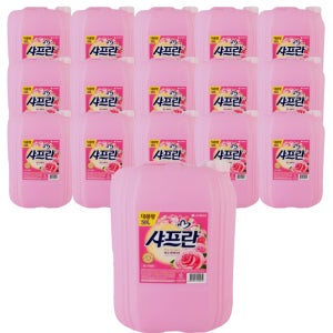 샤프란 핑크센세이션 릴렉싱아로마 20L 32개 섬유유연제 대용량 말통