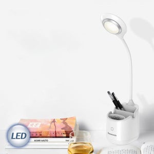 LED 수납 스탠드 충전식 밝기조절 공부방 LED조명 공부스탠드